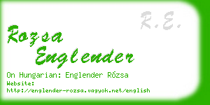 rozsa englender business card